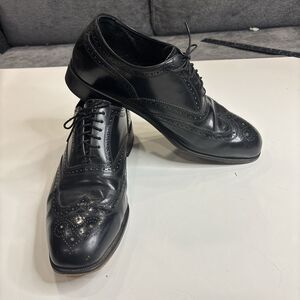 Florsheim Lexington Wingtip Oxford Dress Shoes Mens 12 3E Black Leather Loafers